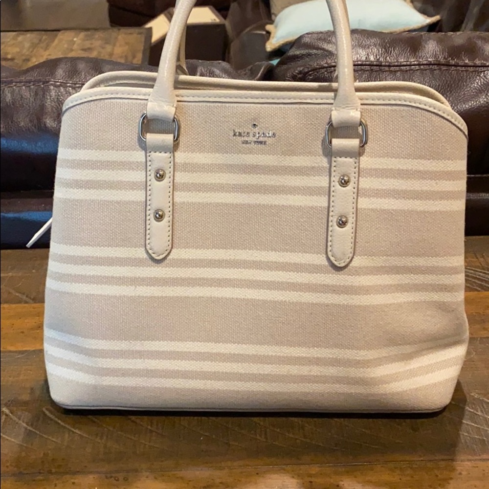 Excellent condition Kate space off white tan bag